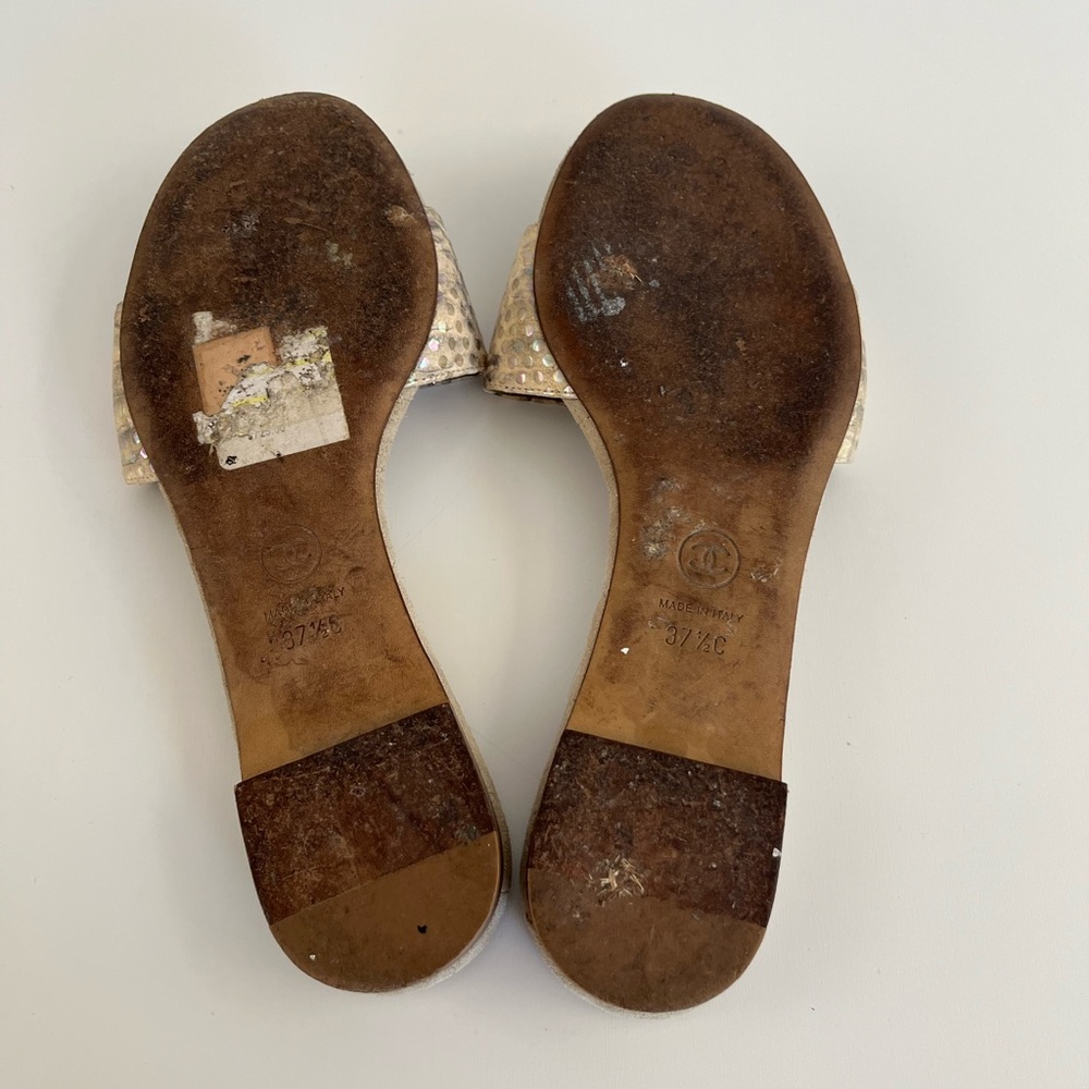 Auth CHANEL Sandals (Missing CC Charms) - Picture 7 of 9